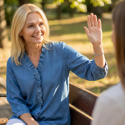 Bente | Bluse med flæser til kvinder